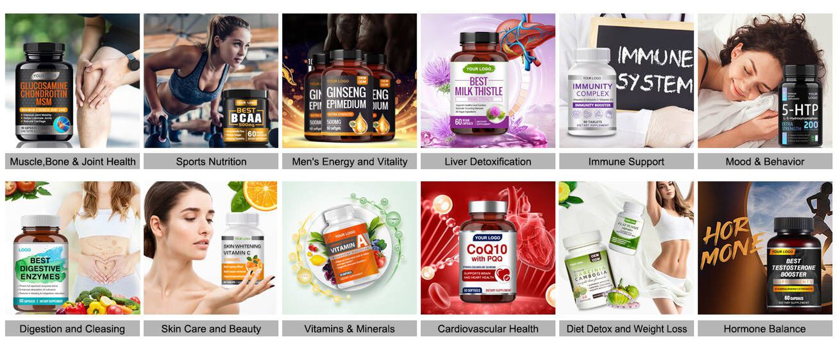 Range of supplement manufacturing Range of supplement manufacturing